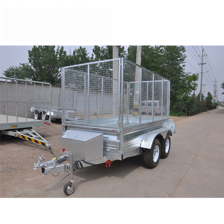 高效运输解决方案 2吨热镀锌带钢格自卸拖车详解